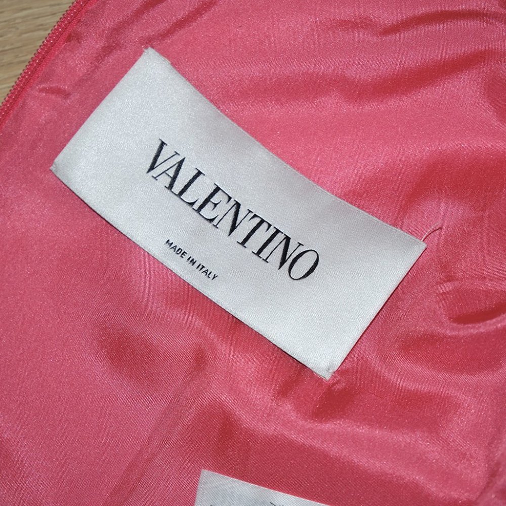 Valentino Pink Floral Embellished Cutout Dress Pink - Picture 4 of 4